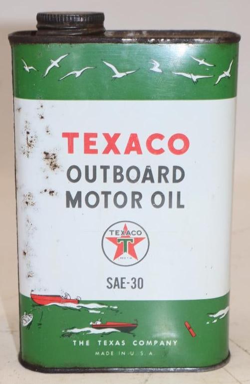 Texaco with Seagulls 1 Quart Metal Outboard Oil Can (1 of 4)