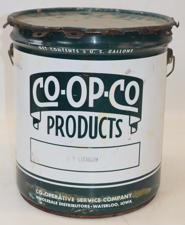 Co-Op-Co 5 Gallon Oil Can: 11" x 11" x 15.5" empty