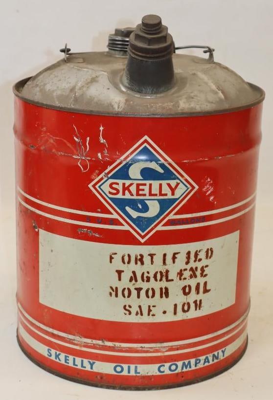 Skelly Fortified Tagolene 5 Gallon Oil Can (1 of 4)
