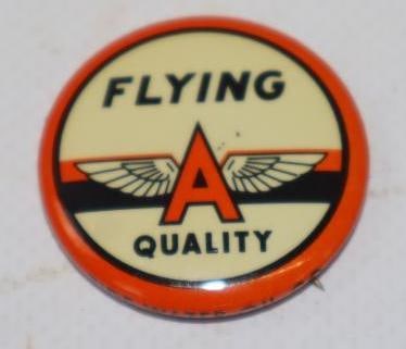 Veedol Flying A Quality Pin Back Badge