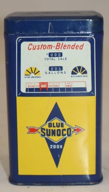 Blue Sunoco Gas Pump Shaped Coin Bank (1 of 5)