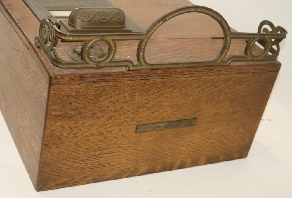 1912 Wooden National Cash Register with Key - 6