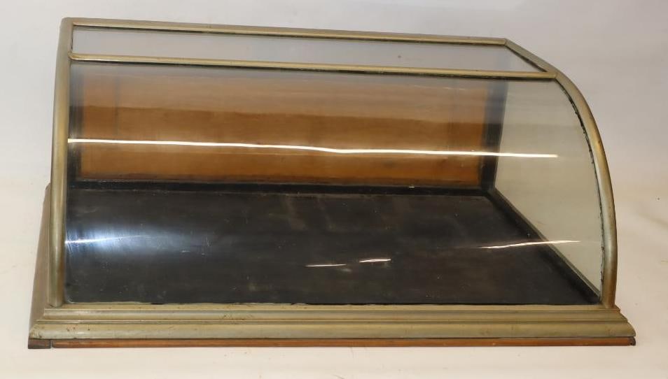 Oak Countertop Display Case with Curved Glass (1 of 5)