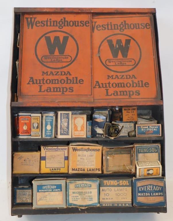 Westinghouse Carry Spare Bulbs Metal Countertop Display with Many Bulbs in Original Boxes (1 of 7)