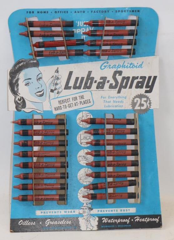 Graphitoid Lub-A-Spray Cardboard Easelback Display with 24 Units (1 of 5)