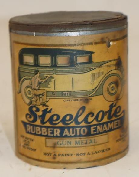 Steelcote Graphic Rubber Auto Enamel Paint Can (1 of 2)