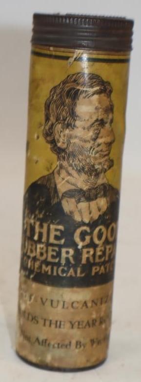 The Good Rubber Repair Kit with Abraham Lincoln: 2" x 2" x 7"