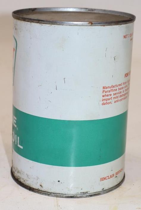 Sinclair Opaline 1 Quart Metal Oil Can - 2