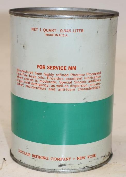 Sinclair Opaline 1 Quart Metal Oil Can - 3