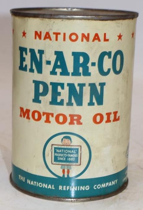 National En-Ar-Co Penn 1 Quart Metal Oil Can (1 of 4)