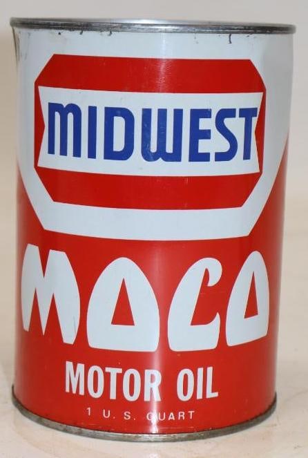 Midwest Moco 1 Quart Metal Oil Can: 32 oz full