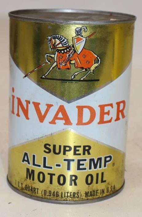 Invader Super All-Temp 1 Quart Metal Oil Can (1 of 4)