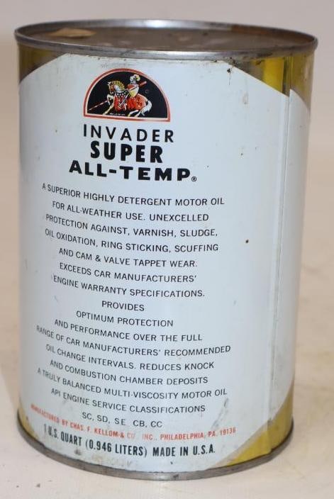 Invader Super All-Temp 1 Quart Metal Oil Can - 3