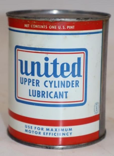 United Oil & Grease Upper Cylinder Pint Oil Can: 16 oz full
