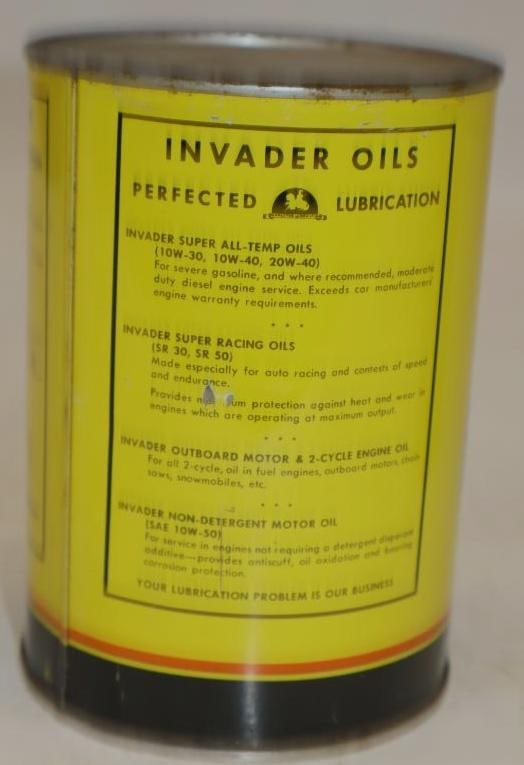 Invader 1 Quart Metal Oil Can - 3