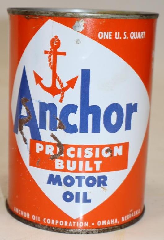 Anchor 1 Quart Metal Oil Can: 32 oz full