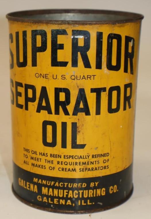 Galena Superior Separator 1 Quart Metal Oil Can (1 of 4)