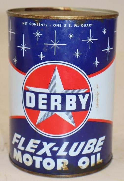 Derby Flex-Lube 1 Quart Metal Oil Can: 32 oz