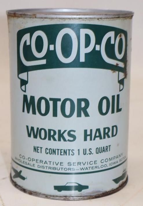 Co-Op-Co 1 Quart Metal Oil Can: 32 oz empty