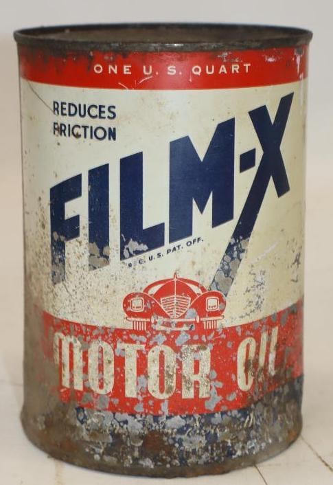 Film-X 1 Quart Metal Oil Can: 32 oz empty