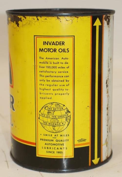 Invader 1 Quart Metal Oil Can - 2