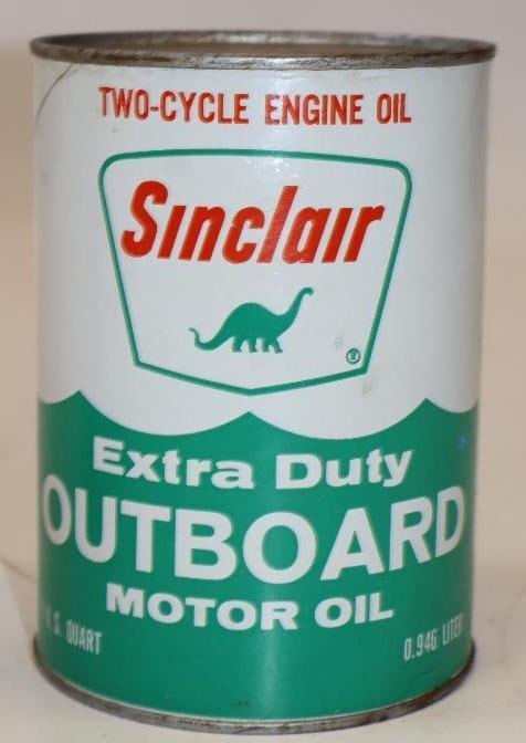 Sinclair Extra Duty Outboard 1 Quart Composite Oil Can (1 of 4)