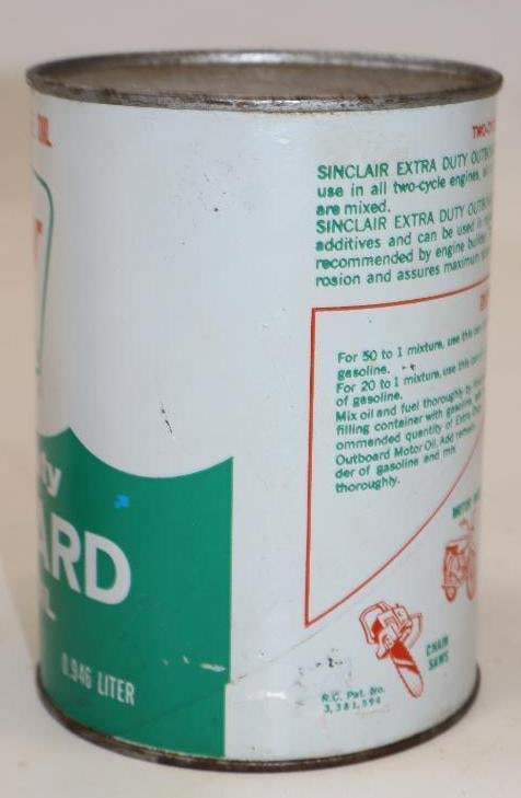 Sinclair Extra Duty Outboard 1 Quart Composite Oil Can - 2