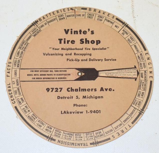 Vinte's Tire Shop Vehicle Maintenance Chart Detroit Michigan (1 of 3)