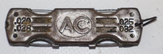 AC Spark Plug Gapping Tool: 2.5" x .75" x .25"