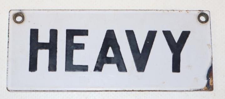 DSP Heavy Oil Sign: 4" x 1.75"