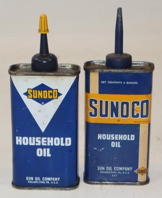 Group of 2 Sunoco Handy Oil Cans: 4 oz each