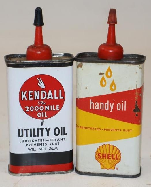 Group of 2 Kendall & Shell Handy Oil Cans: 4 oz each