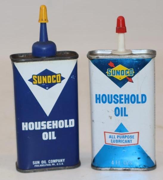 Group of 2 Sunoco Handy Oil Cans: 4 oz each