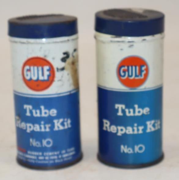 Group of 2 Different Gulf Tire Tube Repair Kits: 2" x 2" x 4.25" each