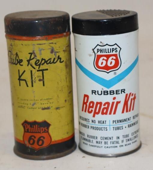 Group of 2 Phillips 66 Tire Tube Repair Kits: 2" x 2" x 4.25" each
