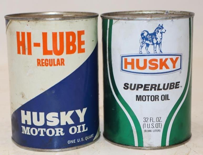 Group of 2 Husky Composite 1 Quart Oil Cans (1 of 2)