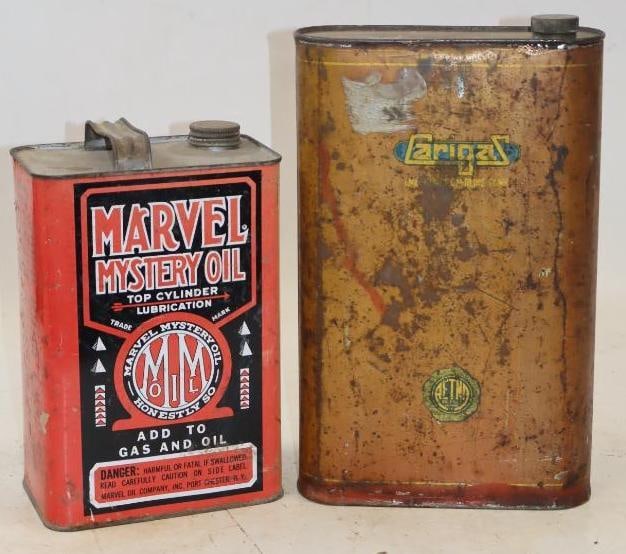 Group of 2 Carigas & Marvel Mystery 1 Gallon Oil & Gas Cans (1 of 4)