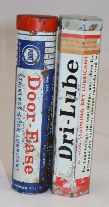 Group of 2 Pure & Mobil Door Ease Cans: 1" x 1" x 4.5" each