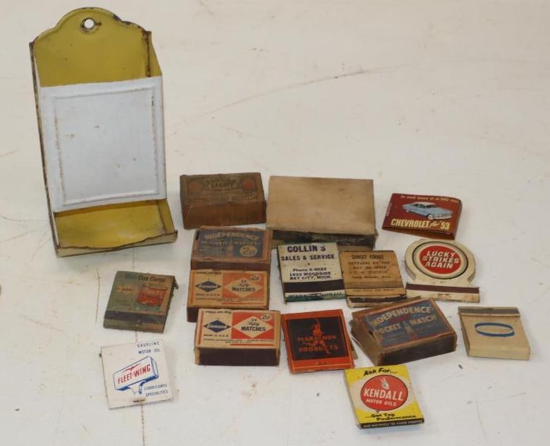 Group of 16 Advertising Matchbooks & Match Holder (1 of 8)