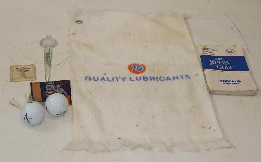 Group of 9 Union 76 & Pure Advertising Giveaways & Other Items: Largest is 18" x 10"