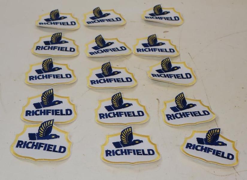 Group of 15 Richfield Gas Station Shirt Patches: 3.5" x 3.5" each