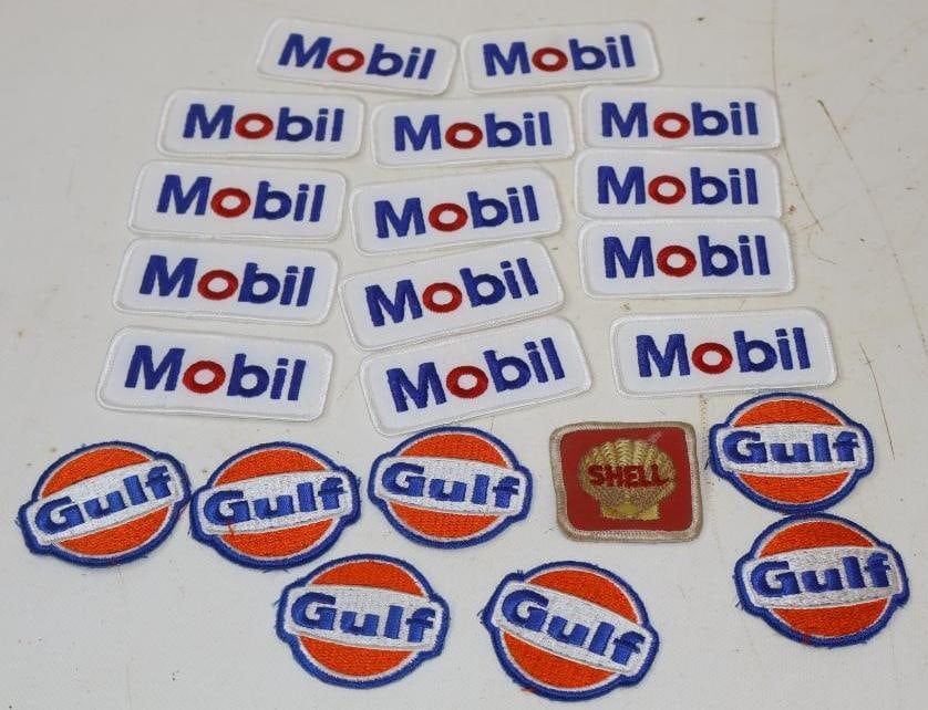 Group of 22 Gulf, Mobil, and Shell Gas Station Shirt Patches (1 of 6)