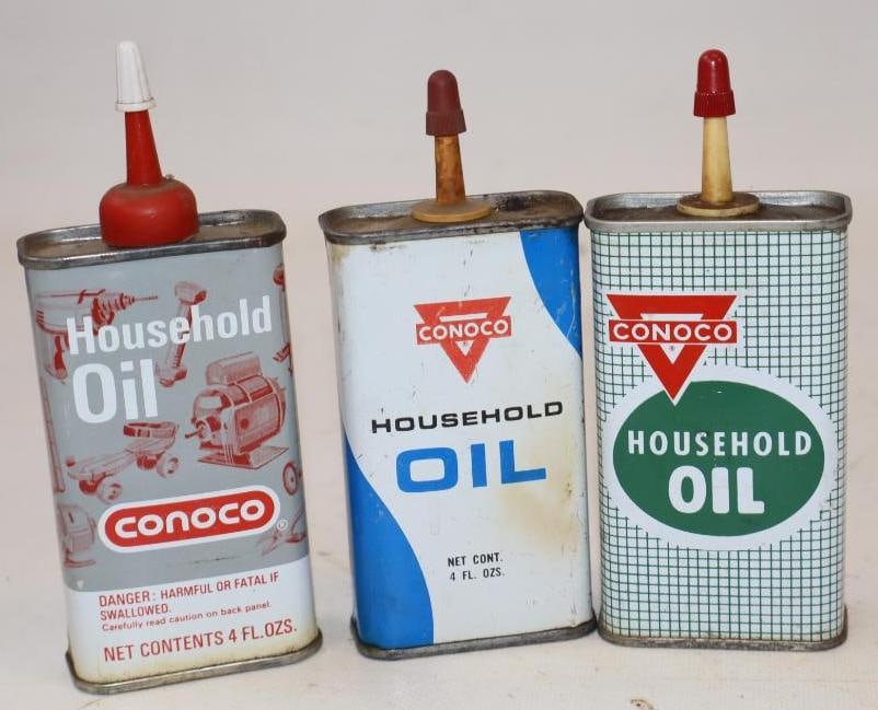 Group of 3 Different Handy Oil Cans: 4 oz each