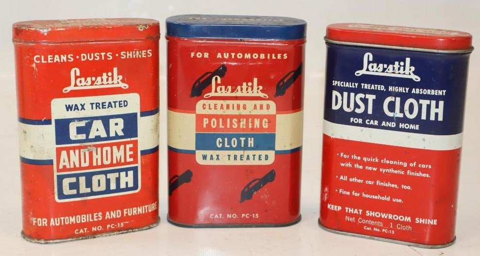 Group of 3 Las-Stick Auto Dusting Cloth Tins (1 of 2)