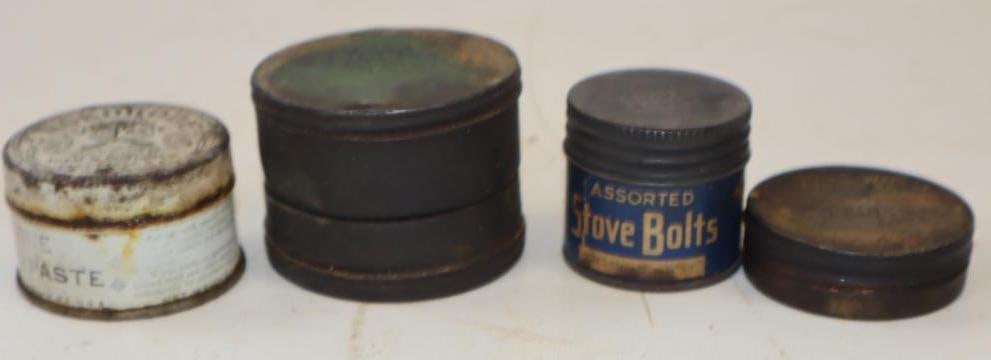 Group of 4 Soldering Paste & Grinding Compound Cans (1 of 3)