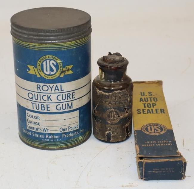 Group of 3 US Rubber Car Care Can, Tube & Bottle Products (1 of 3)