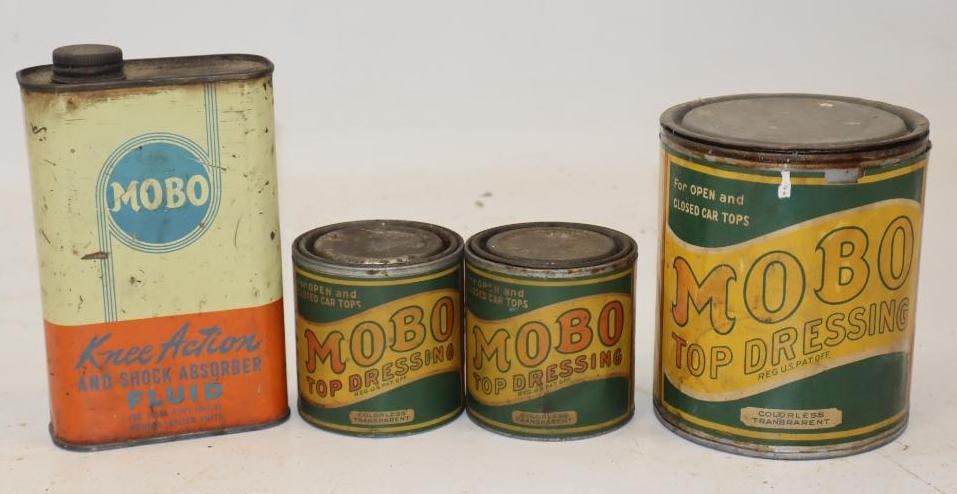Group of 4 Mobo Car Care Product Cans: Largest is 32 oz