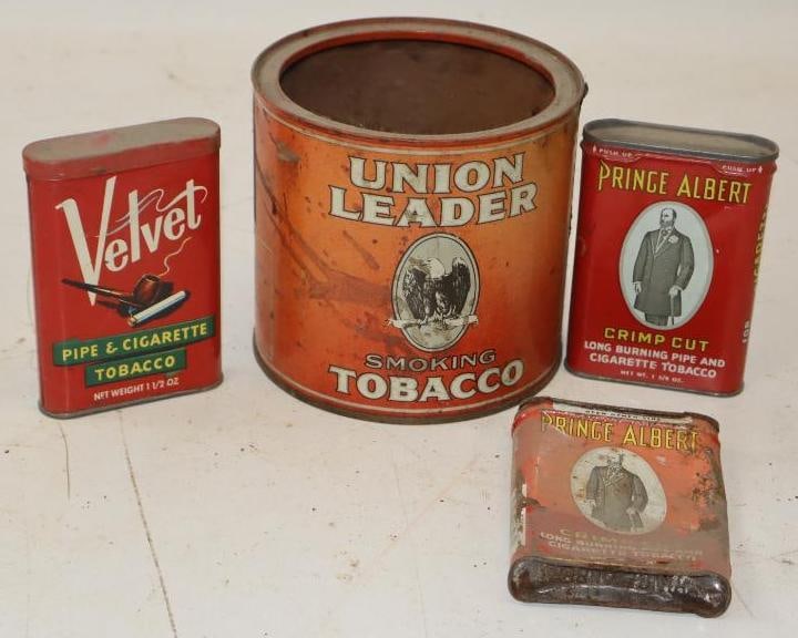 Group of 4 Smoking Tobacco Advertising Tins (1 of 5)