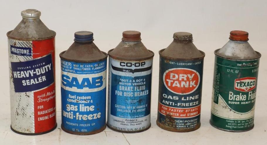 Group of 5 Conetop Car Care Product Cans (1 of 4)