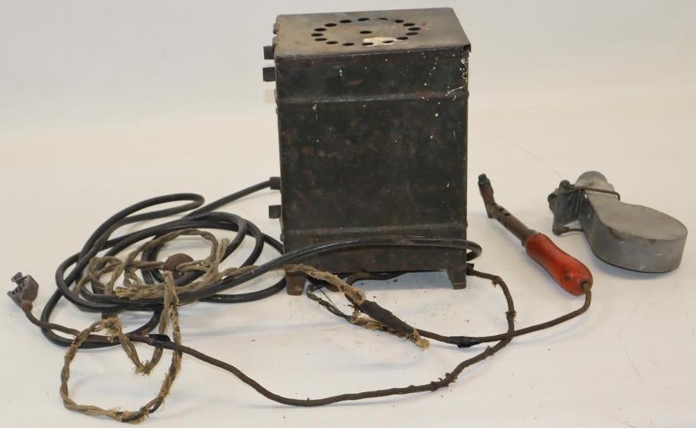 Group of 3 Tungar Battery Charger and Brass Torch and Jericho Exhaust Horn Whistle (1 of 7)